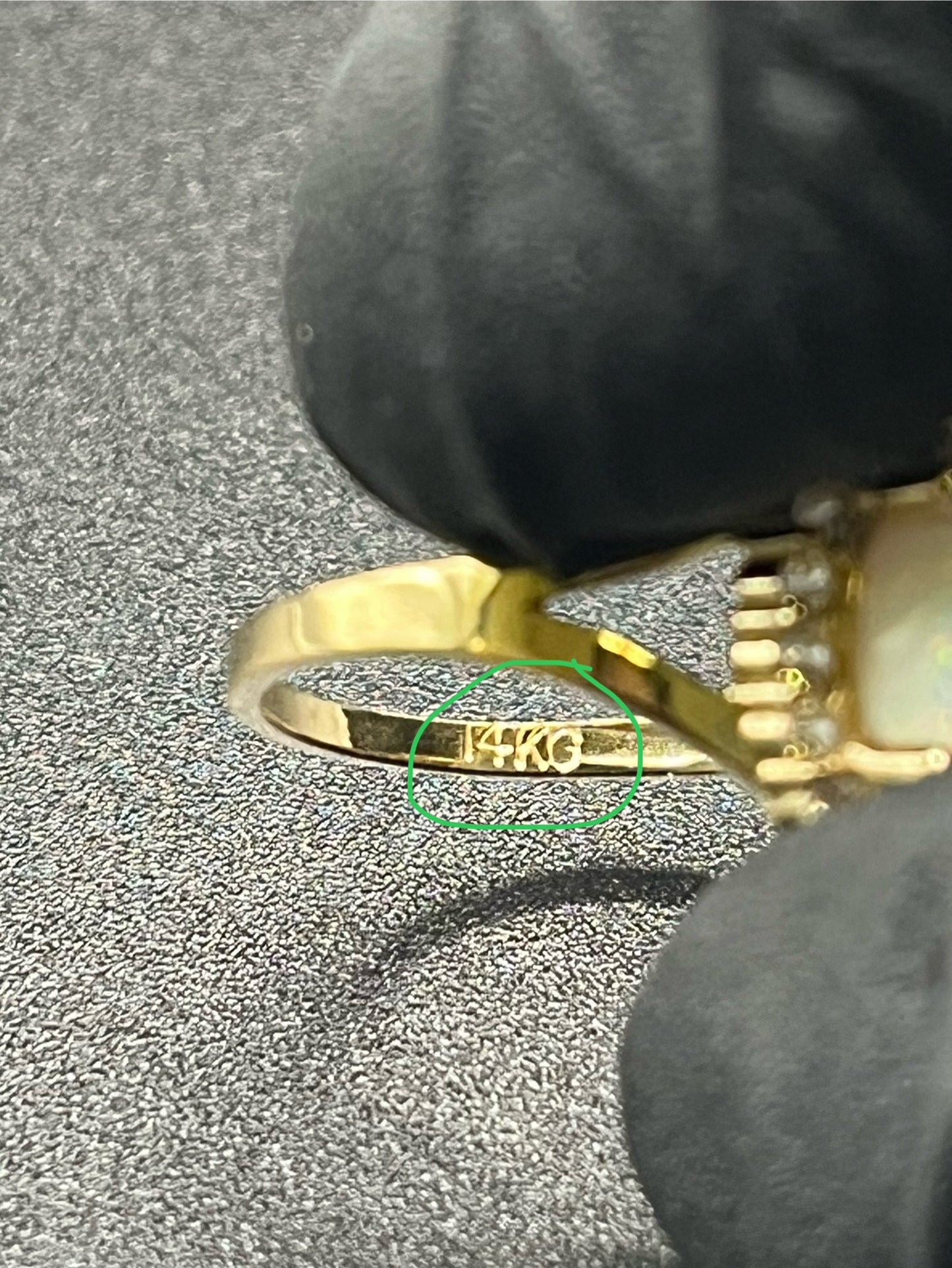 14K Gold Opal Ring