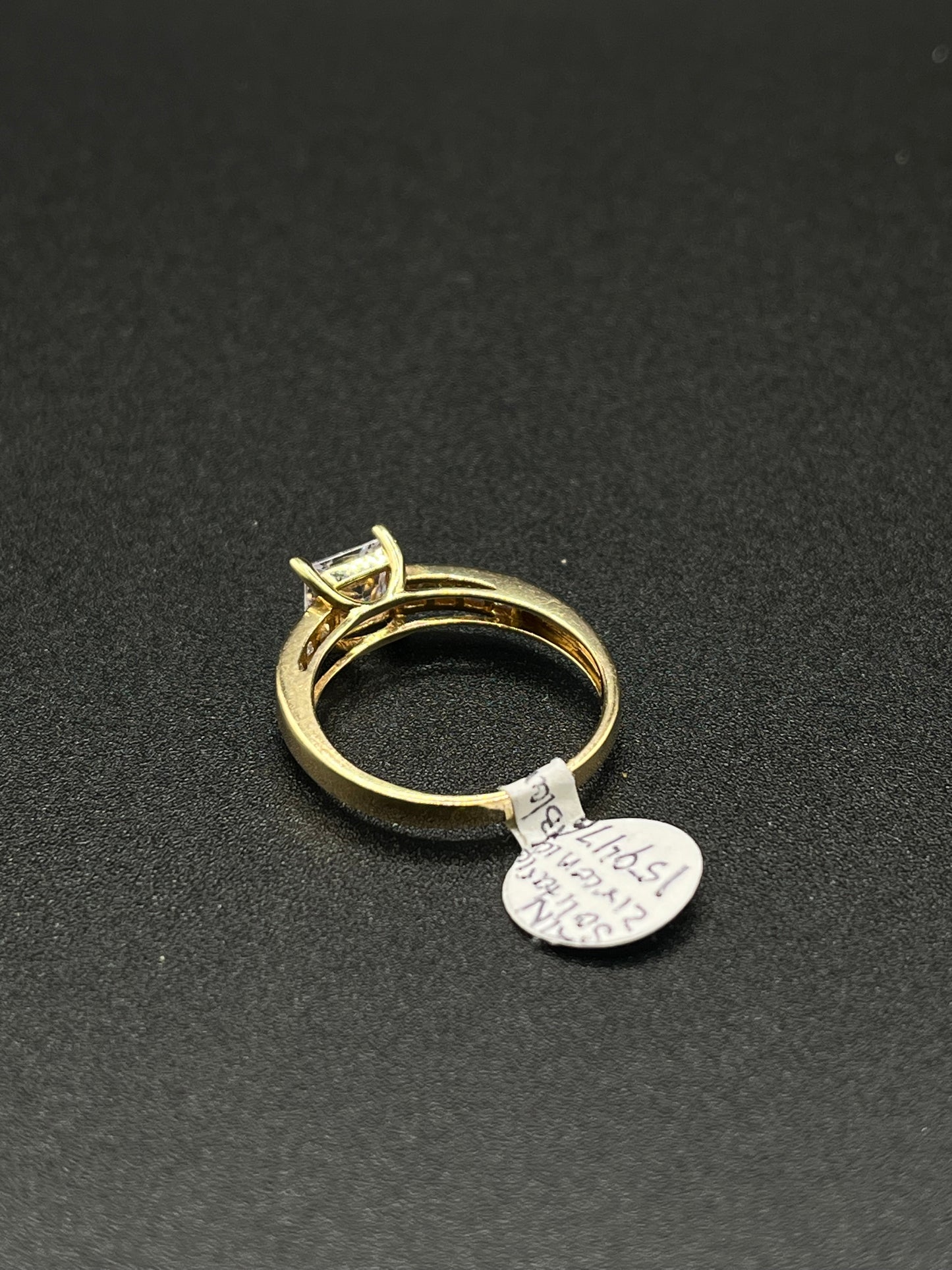 14K Gold Princess Cut Engagement Ring