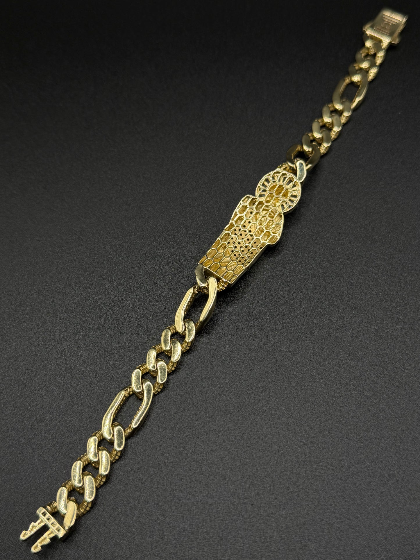 14K Gold San Judas Figaro Monaco Bracelet