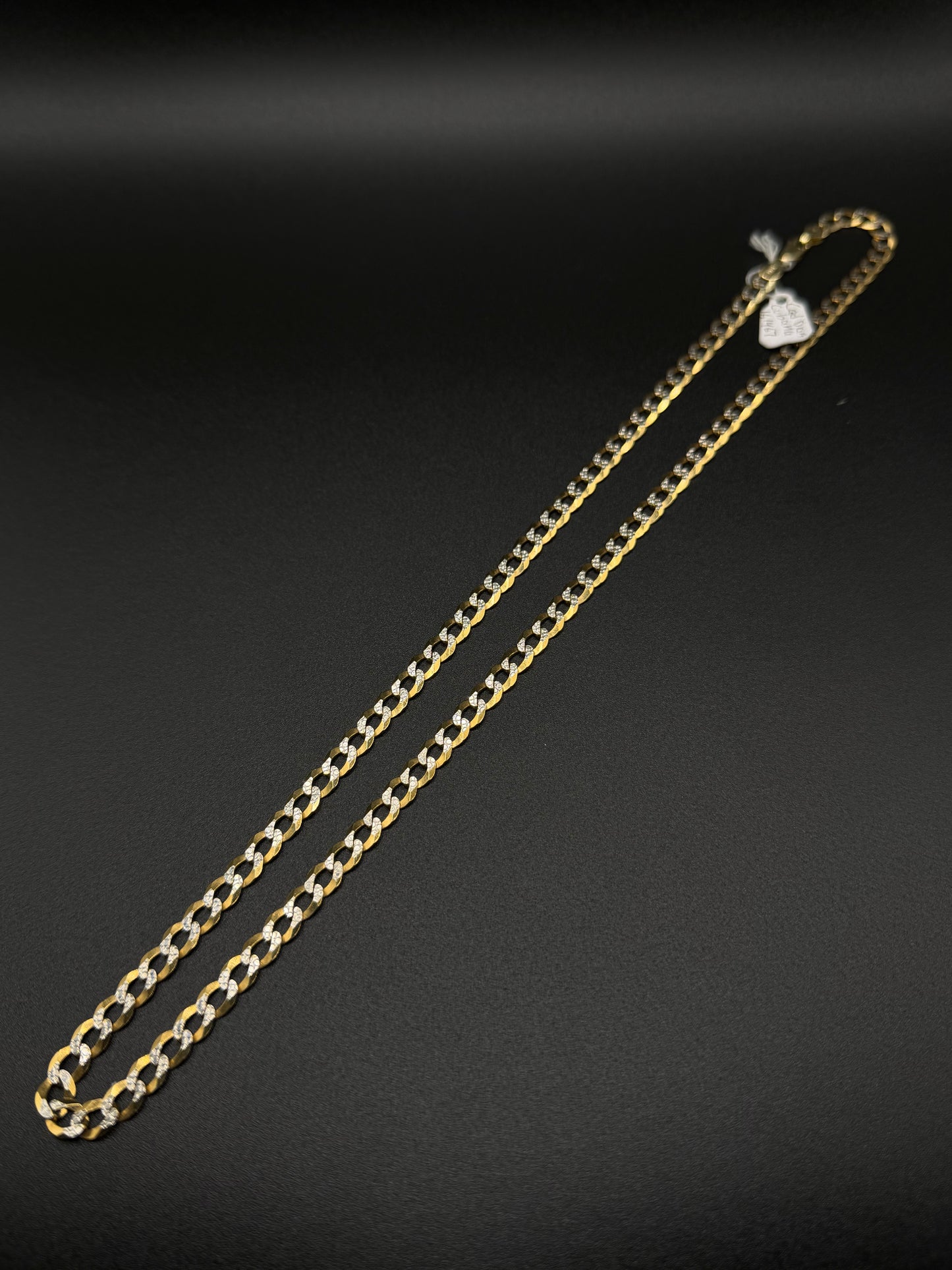 14K Gold Diamond Cut Cuban
