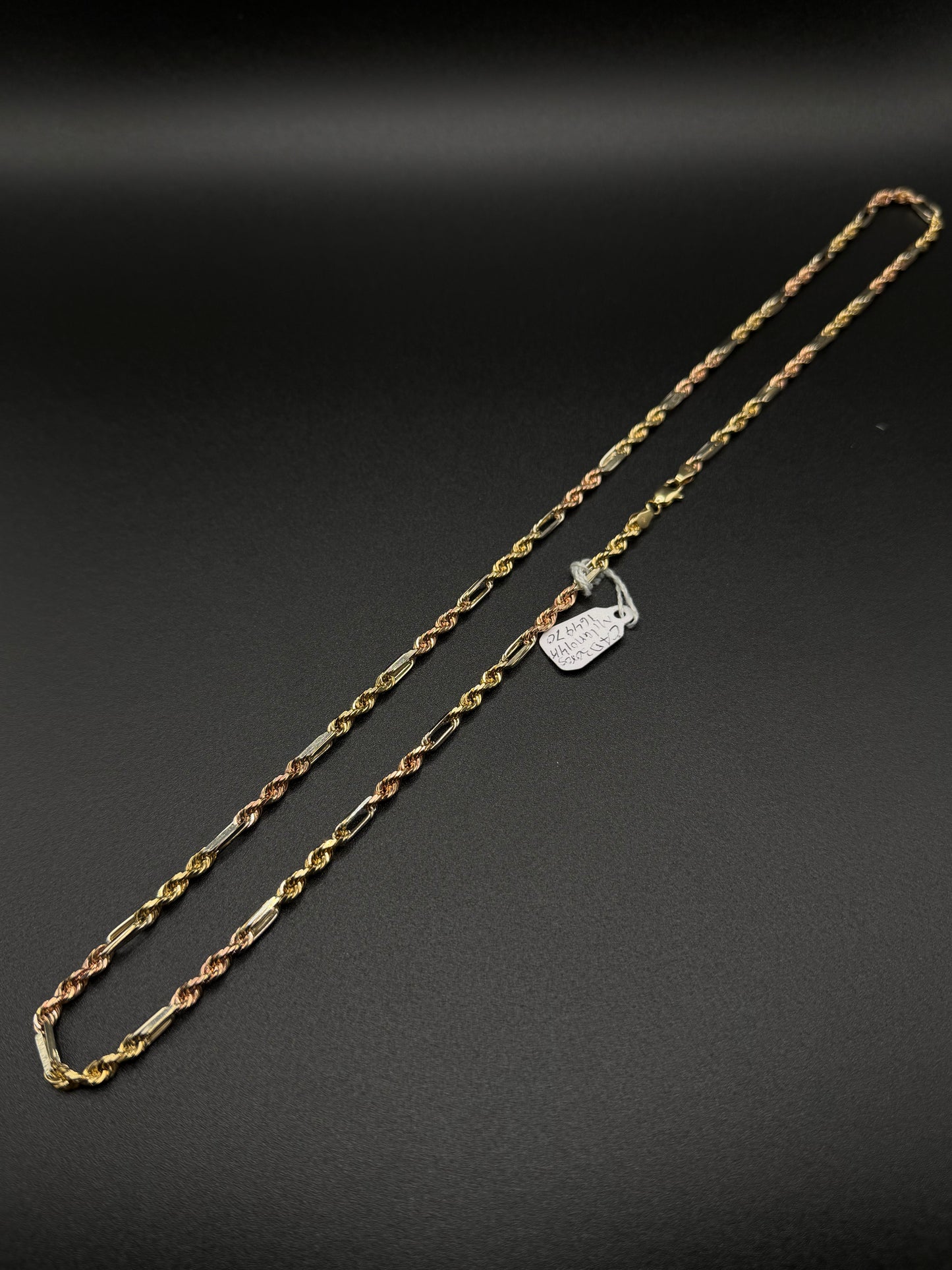 14K Gold 3 Tone Milano Chain
