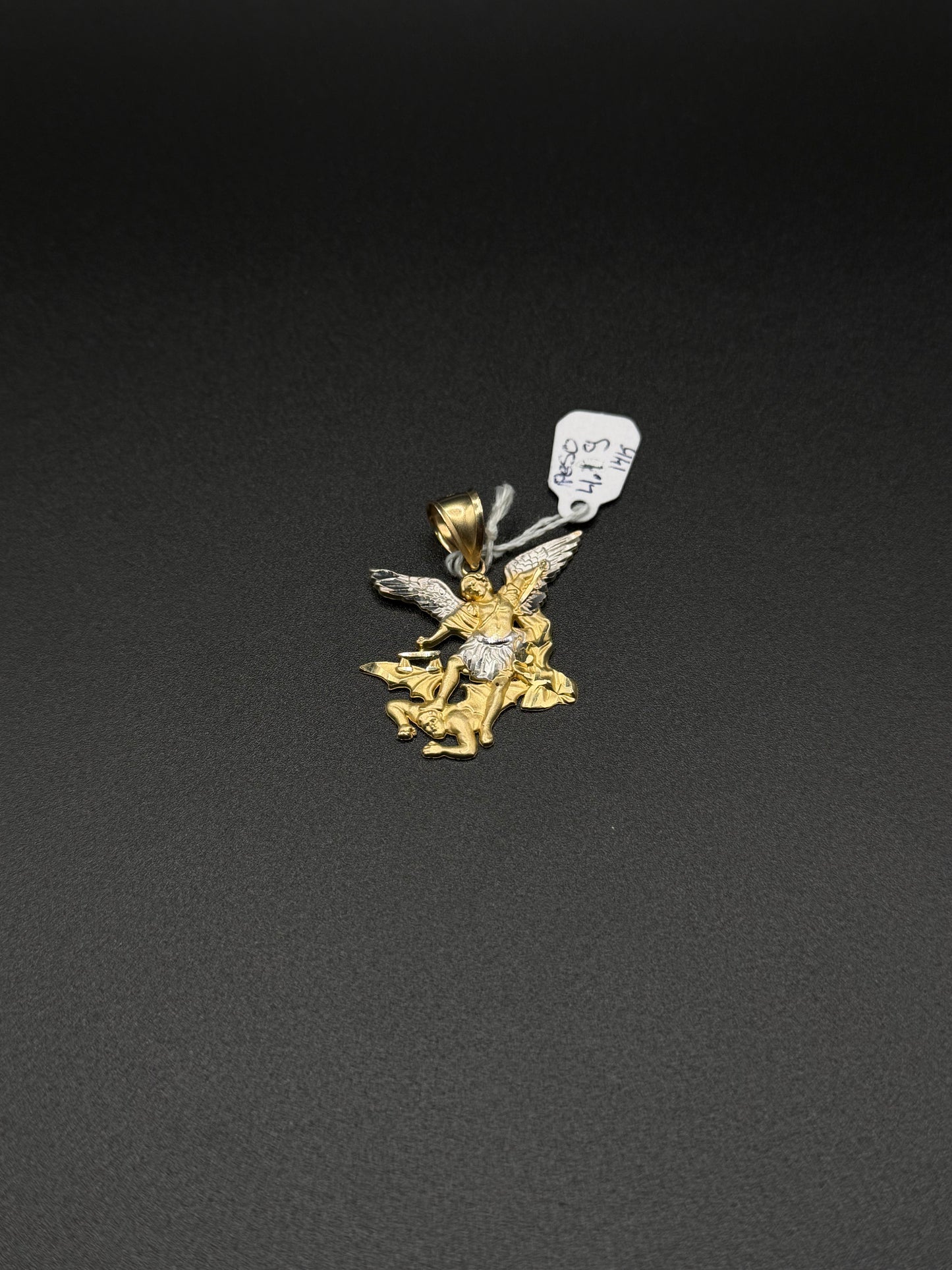14K Gold Saint Michael Pendant