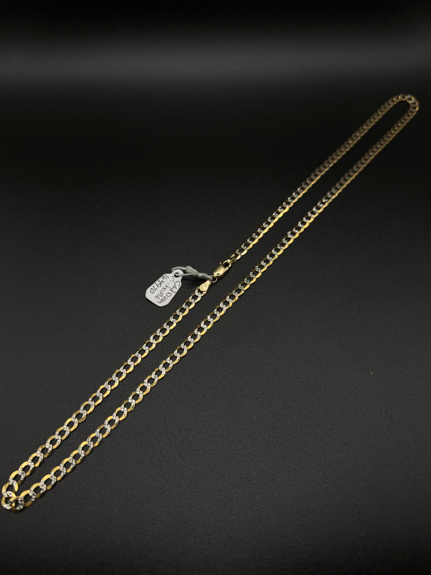 14K Gold Two Tone Cuban Chain