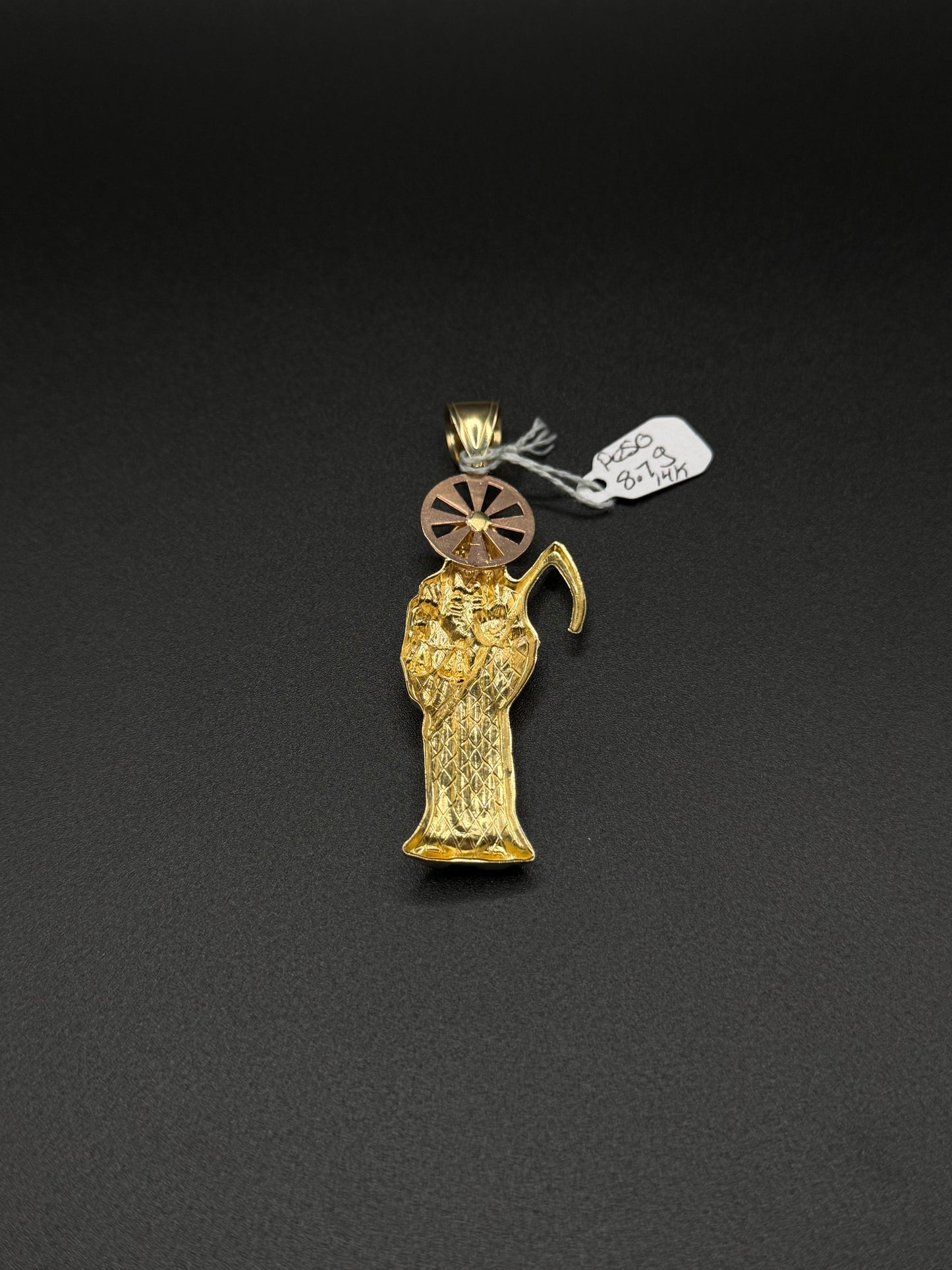 14K Gold Grim Reaper Pendant