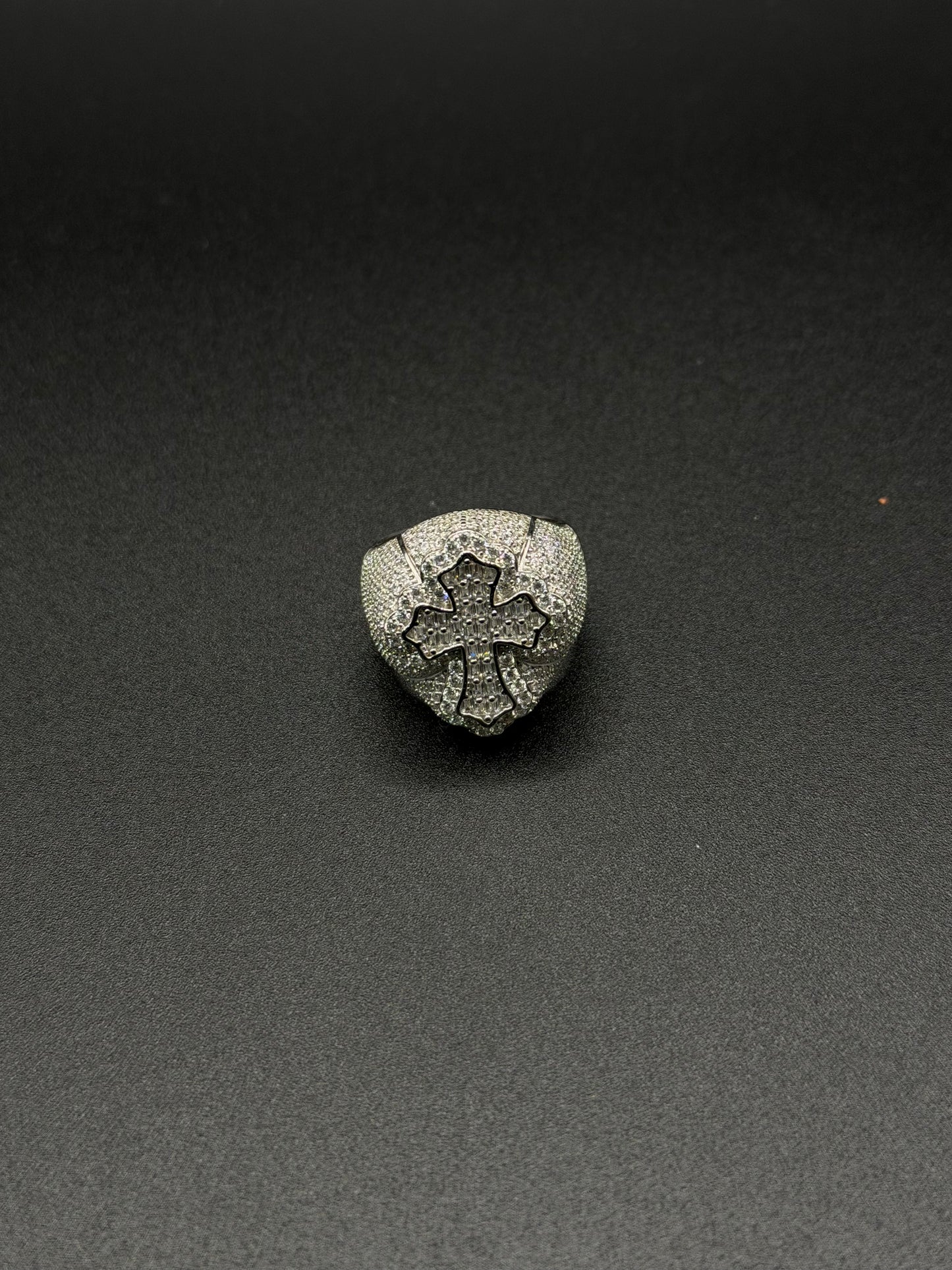 925 Silver Icy Cross Ring