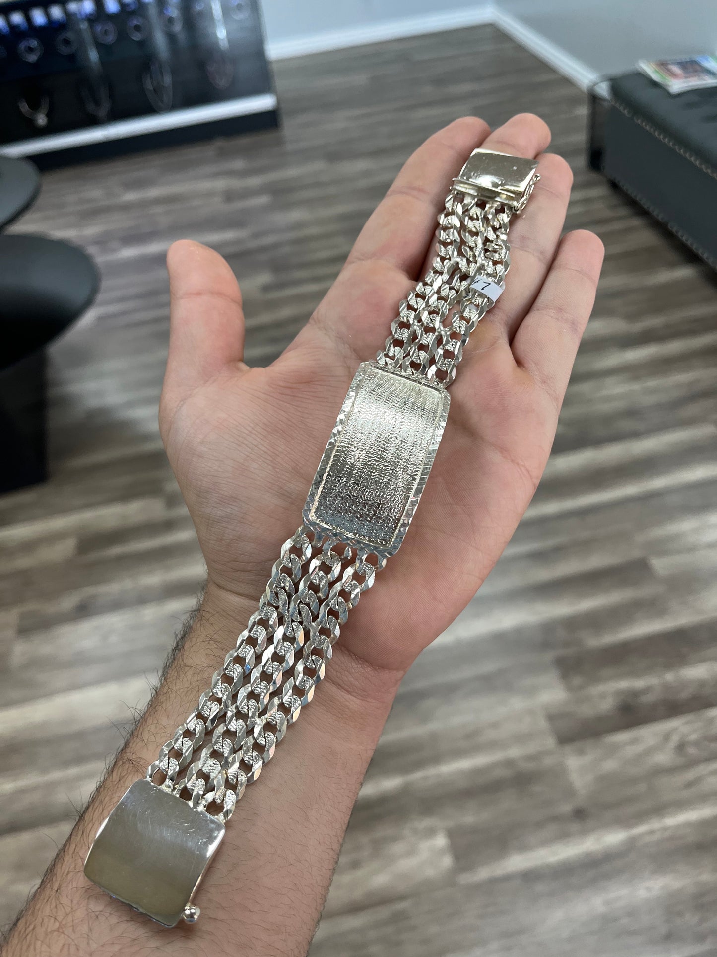 925 Silver 3 String Cuban Bracelet