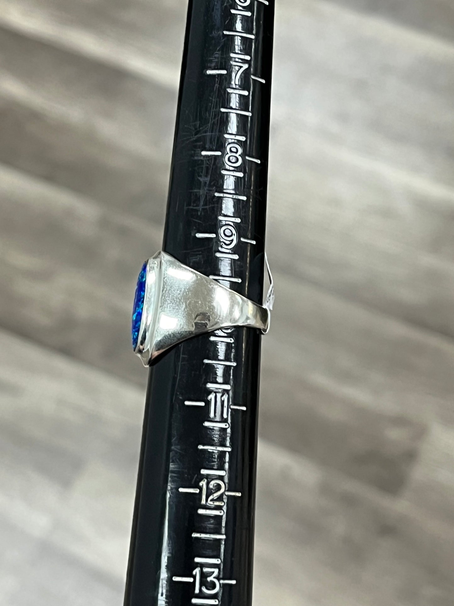 925 Silver Blue Opal Ring