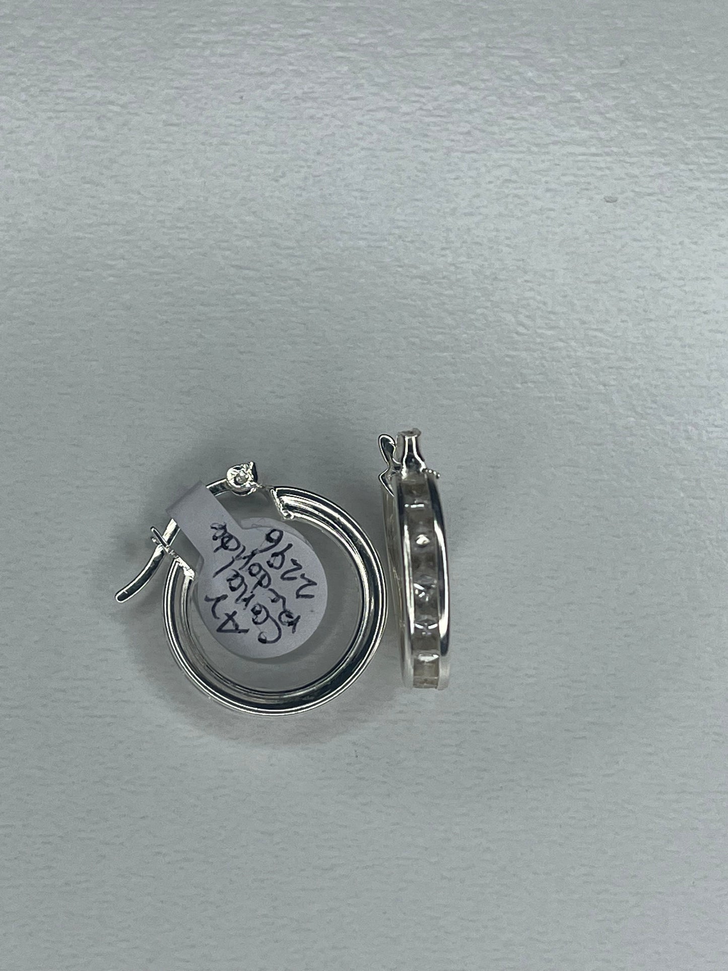 925 Zirconia Hoop Earrings