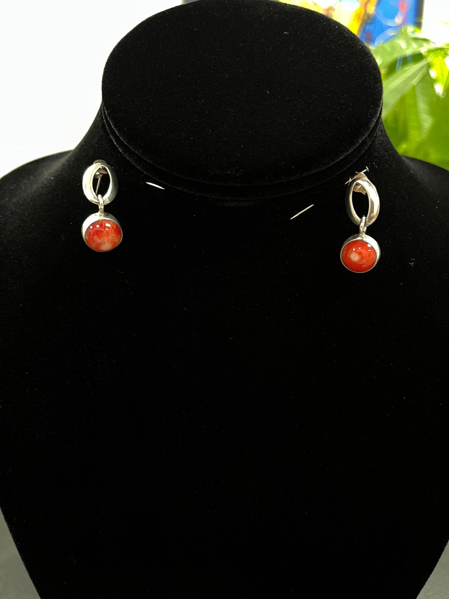 Red Pearl Set in 925 Silver