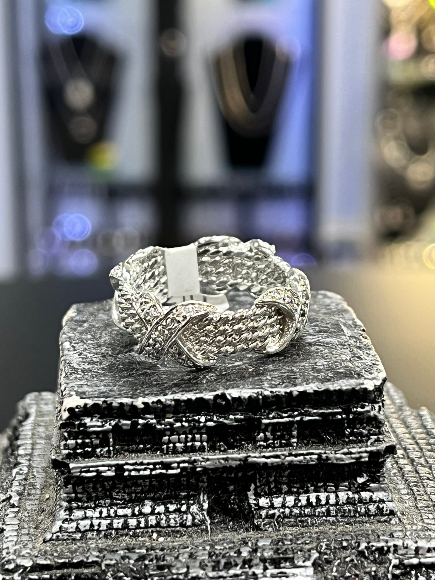925 Silver X Wire Ring