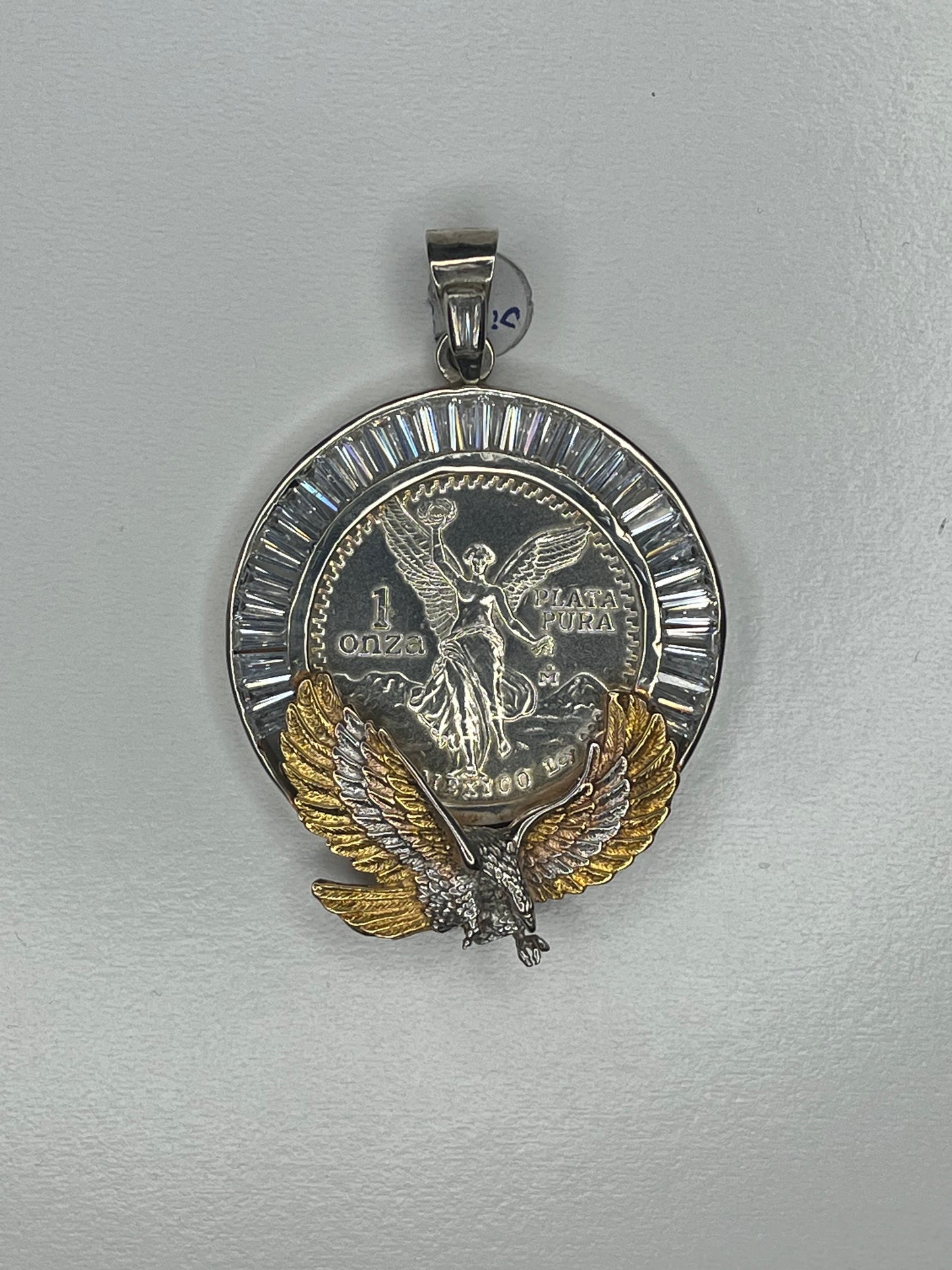 Pure Silver Centenario with 925 Silver Yellow Eagle