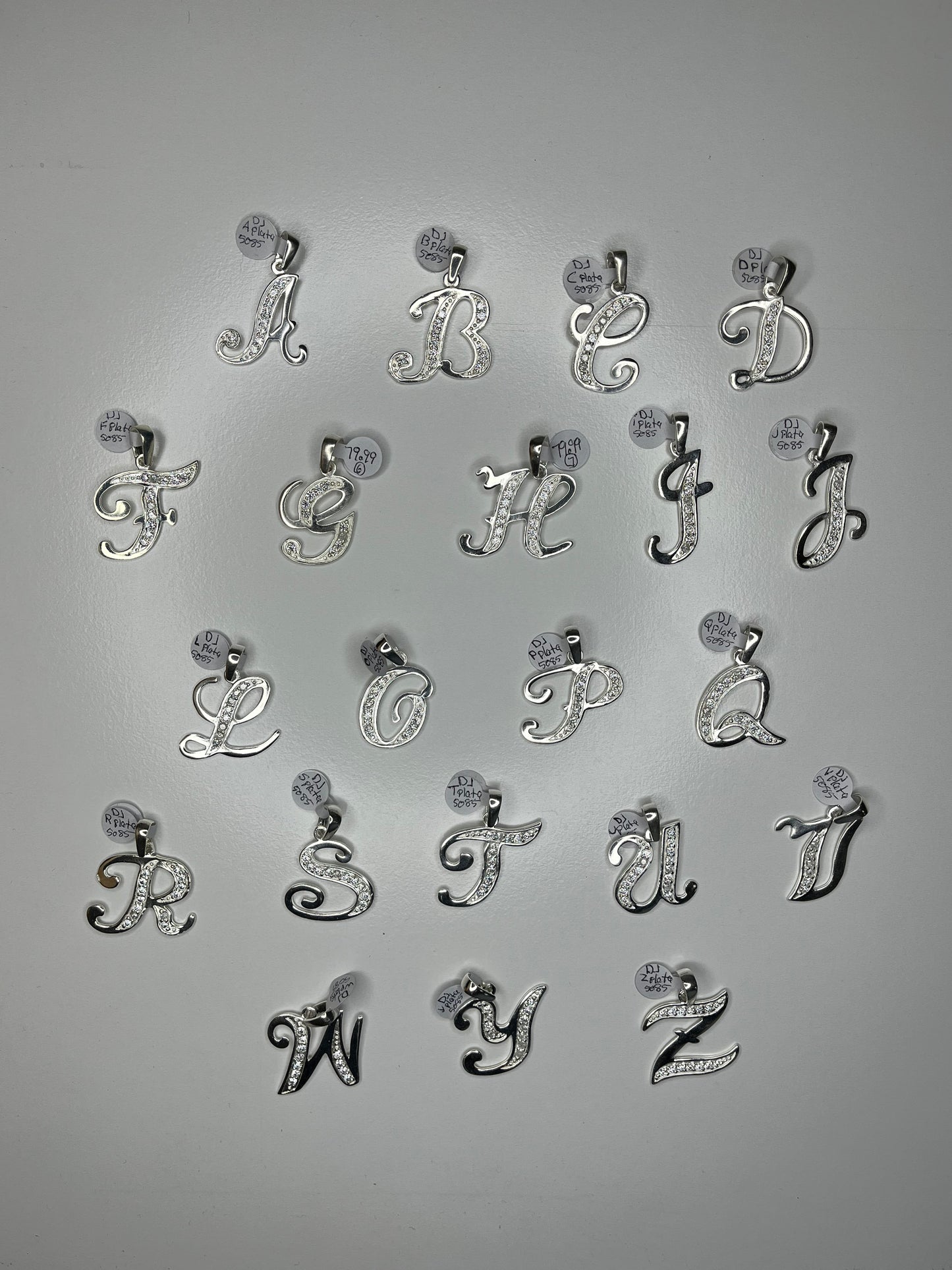925 Silver Alphabet Pendant