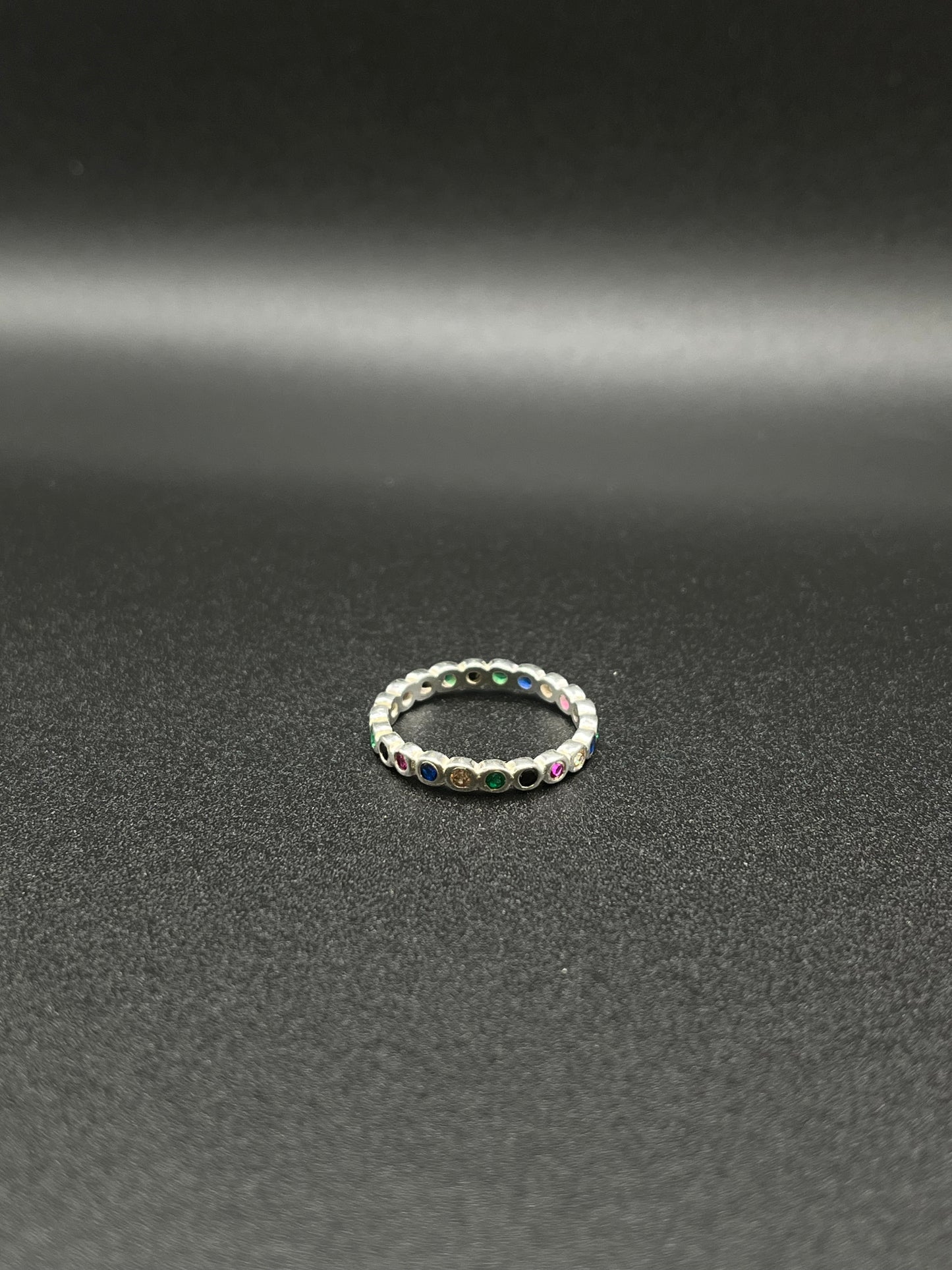 925 Silver Multi Colored Eternity Band