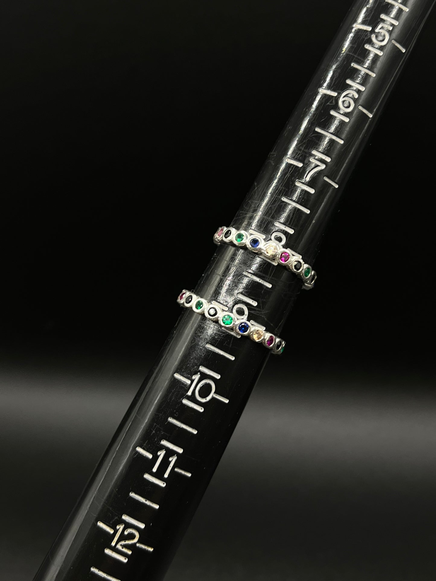 925 Silver Multi Colored Eternity Band