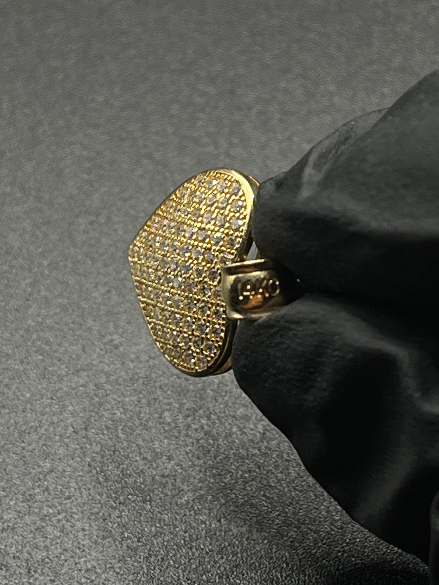 14K Gold CZ Heart Pendant