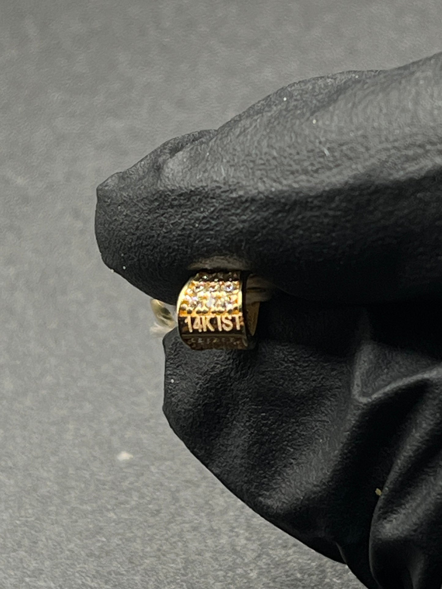 14K Gold 3 Skull Pendant