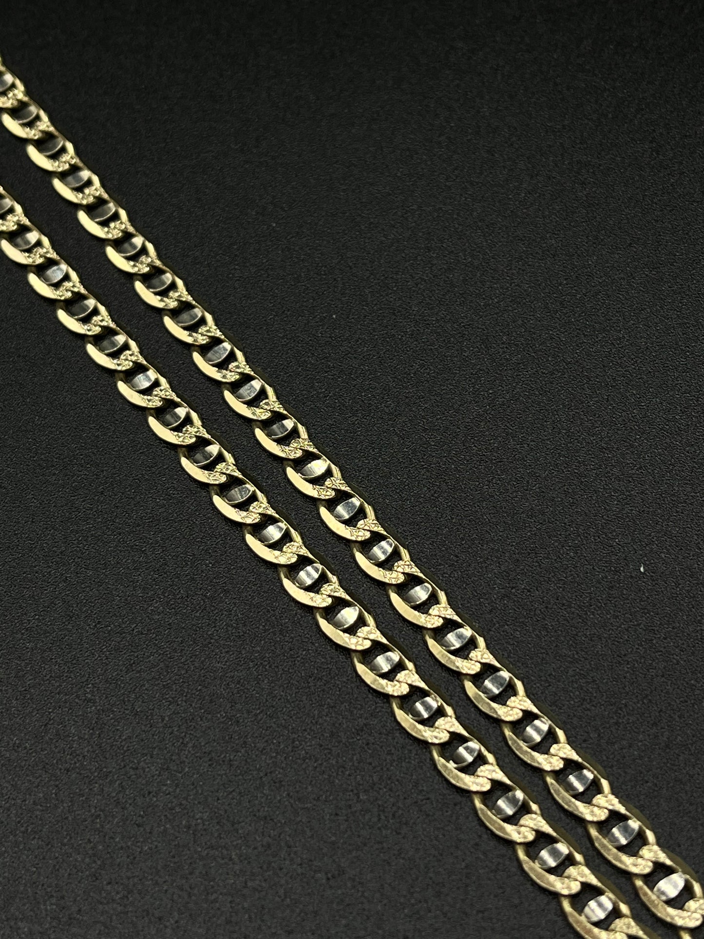 14K Gold Two Tone Gucci Link Chain