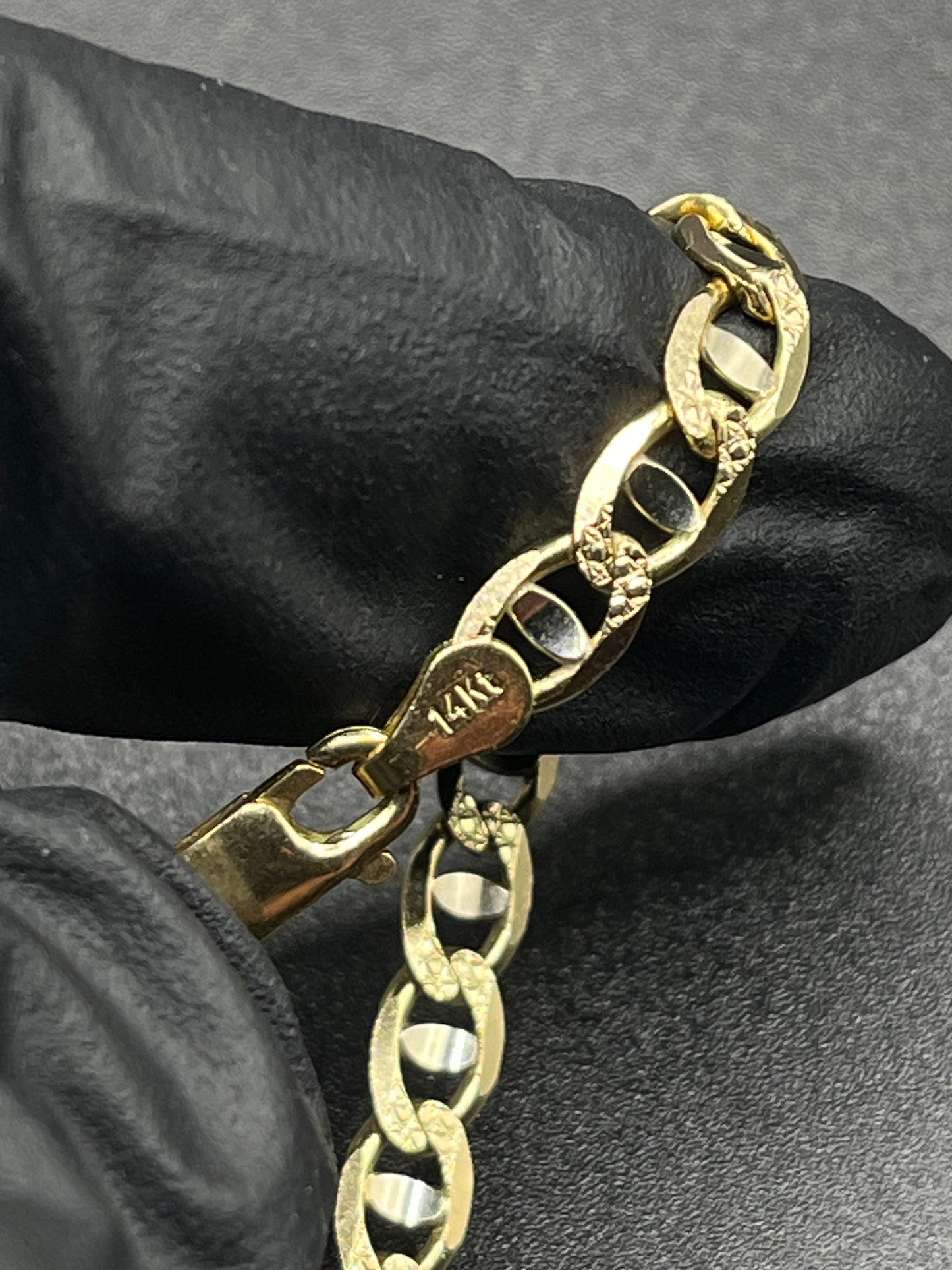 14K Gold Two Tone Gucci Link Chain