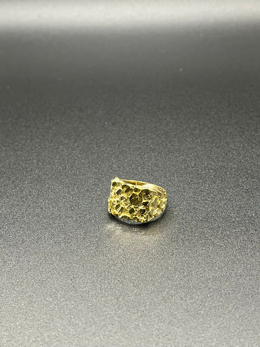14K Gold Men’s Nugget Ring