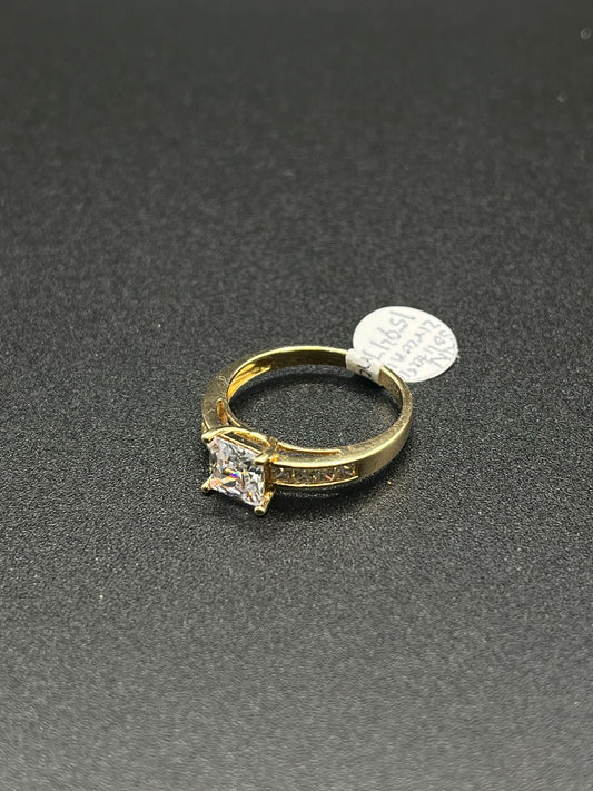 14K Gold Princess Cut Engagement Ring