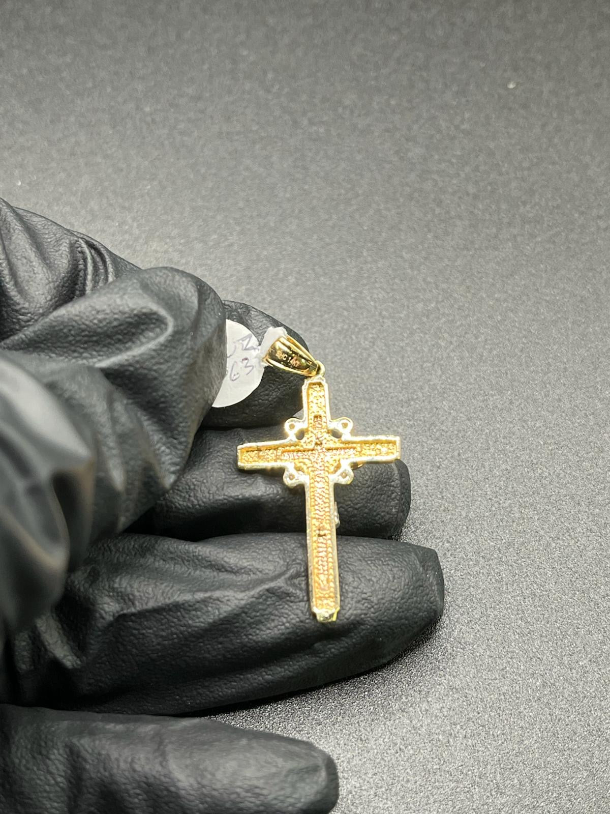 14K Gold 3 Tone Cross