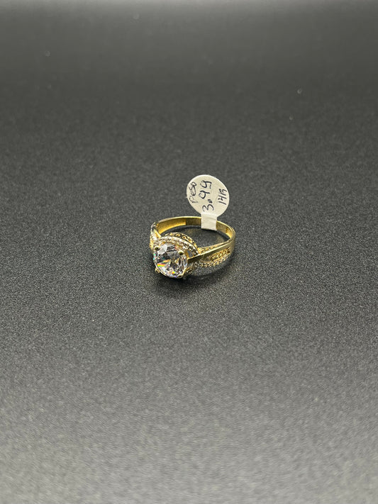 14K Gold Cluster Engagement Ring