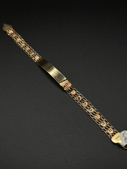 14K Gold ID Virgencita Bracelet