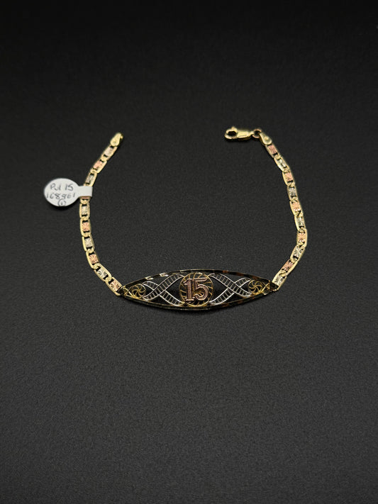 14K Gold Quinceañera Valentino Bracelet