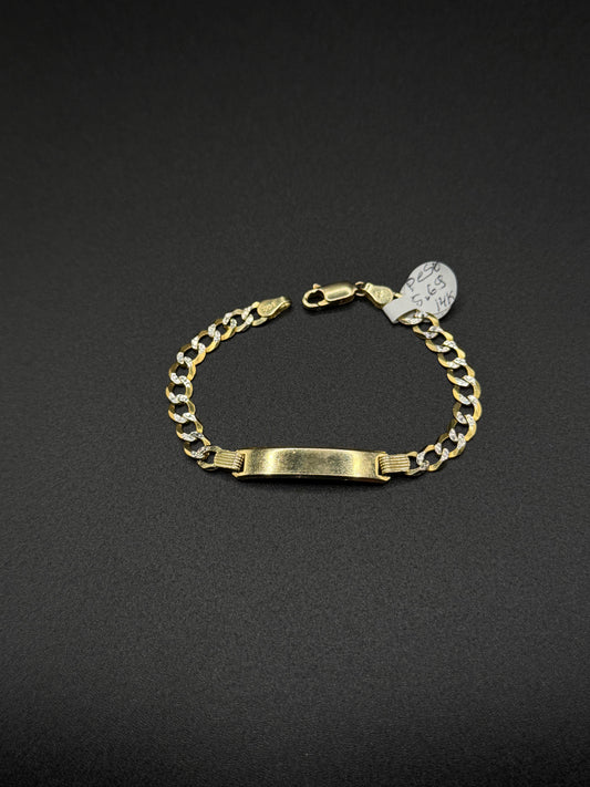 14K Gold Baby ID Bracelet