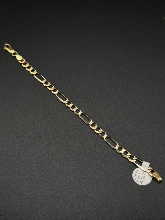 14K Gold Baby Figaro Bracelet