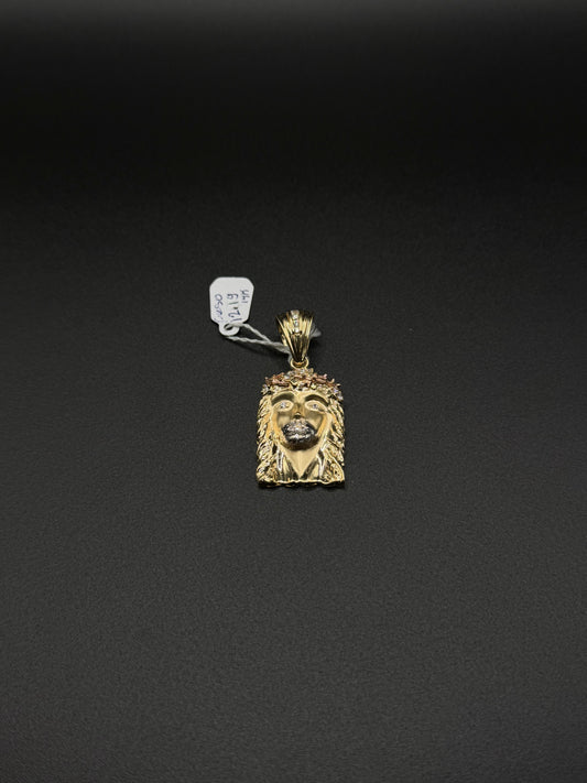 14K Gold Jesus Pendant