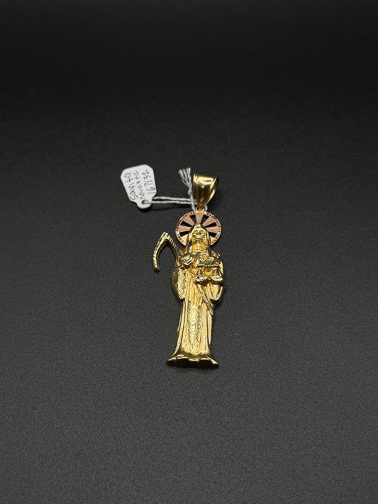 14K Gold Grim Reaper Pendant