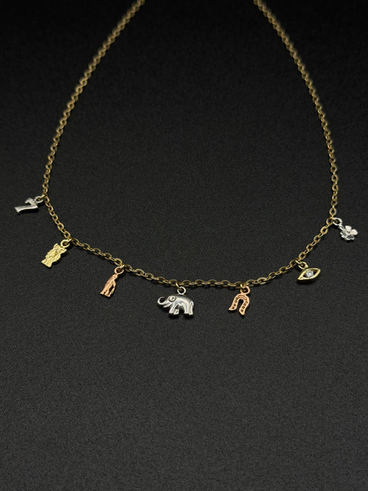 14K Gold Lucky Necklace