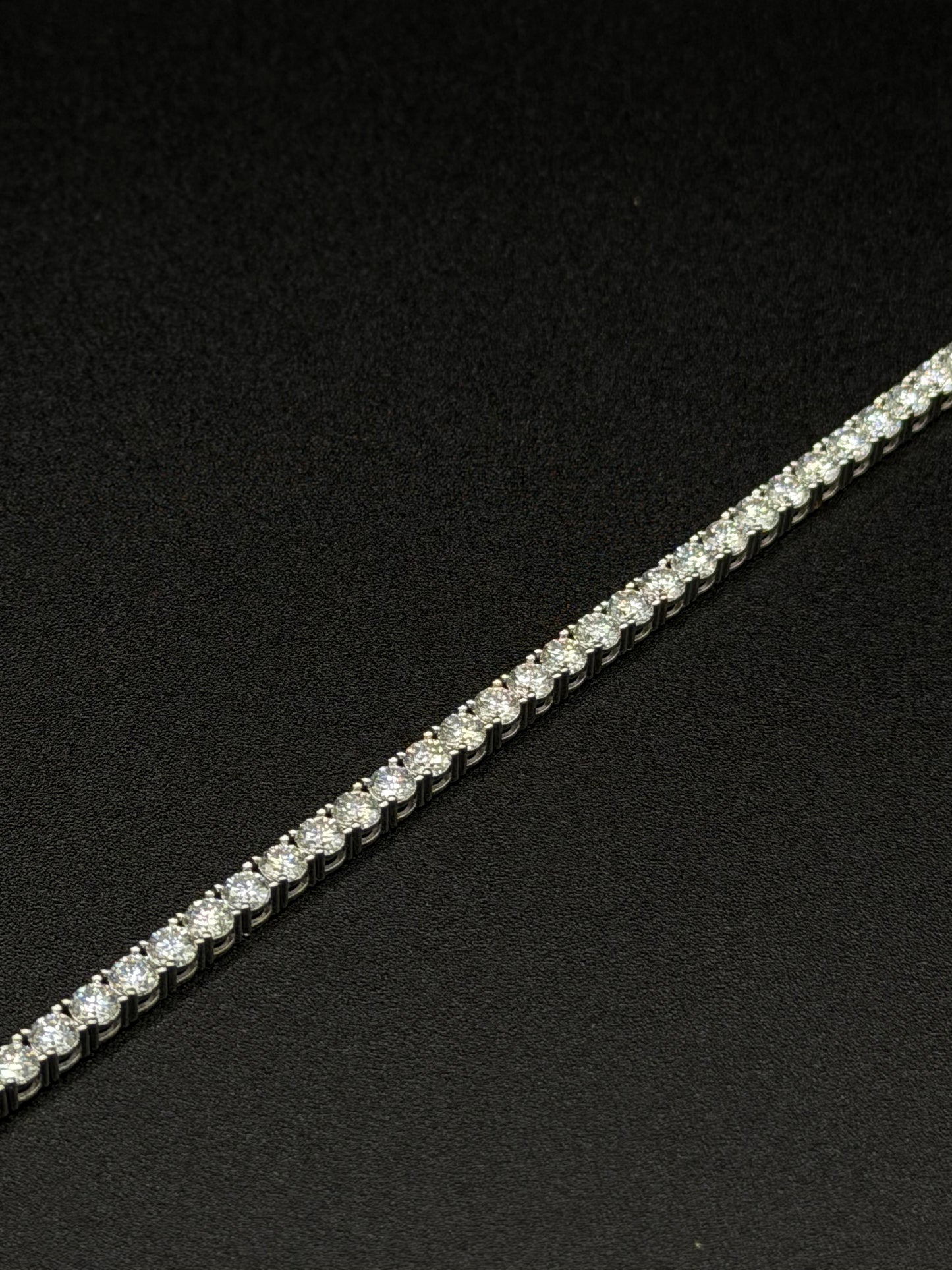 925 Silver Moissanite 3mm Tennis Bracelet