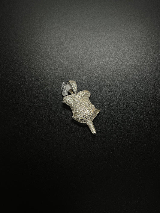 925 Silver Bust Down Rose