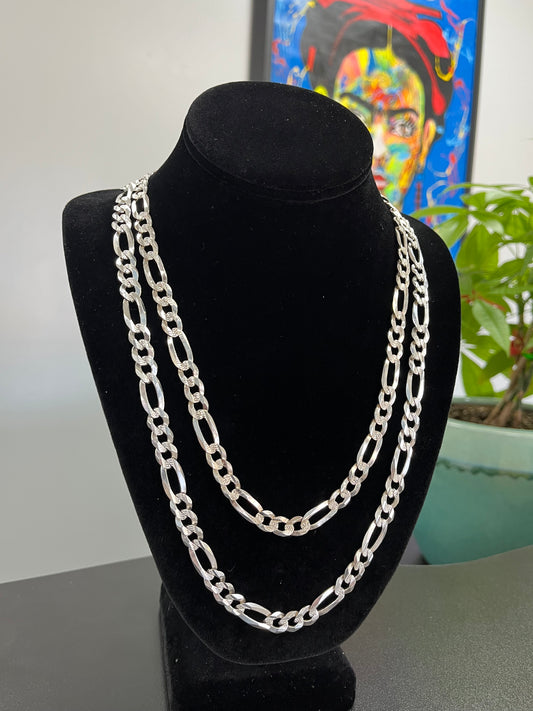 925 Silver Thick Figaro Chain
