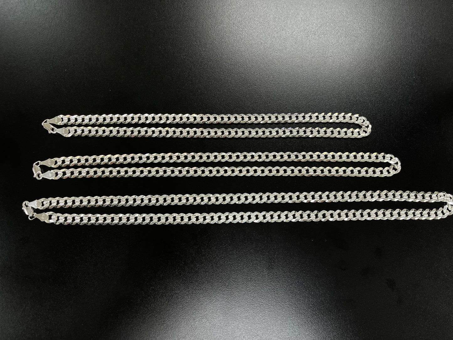 925 Silver Thick Diamond Cut Cuban Chains