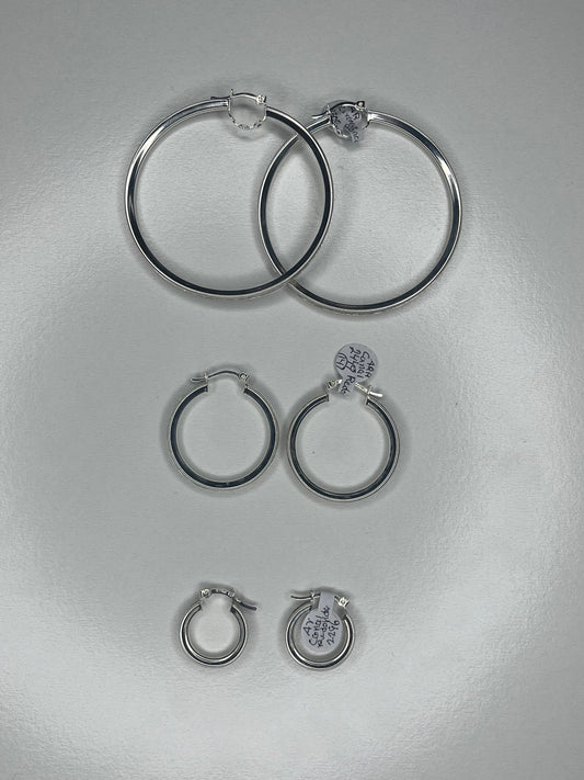 925 Zirconia Hoop Earrings