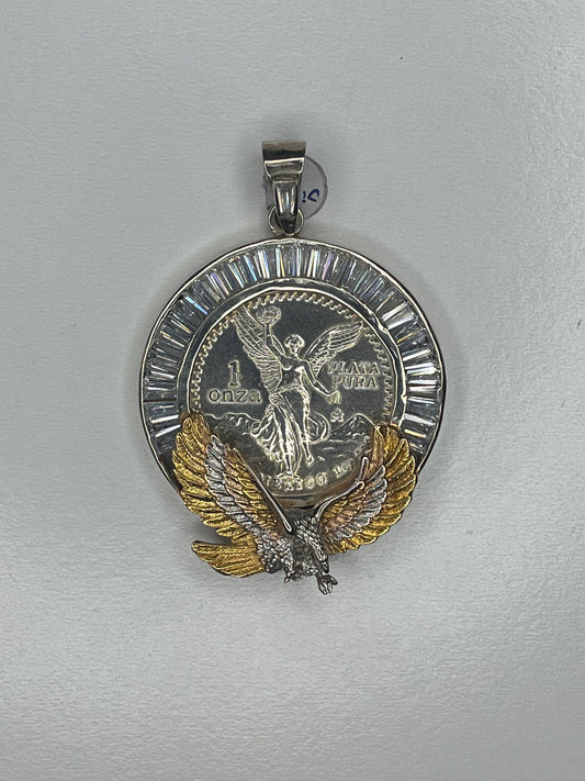Pure Silver Centenario with 925 Silver Yellow Eagle