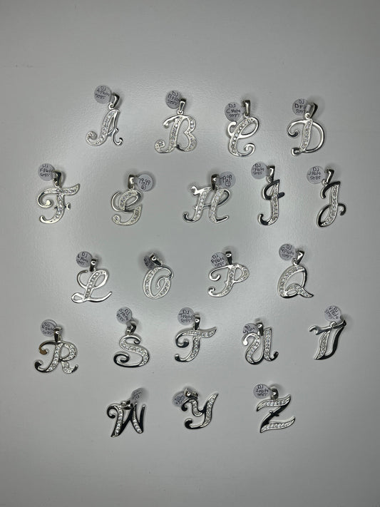 925 Silver Alphabet Pendant