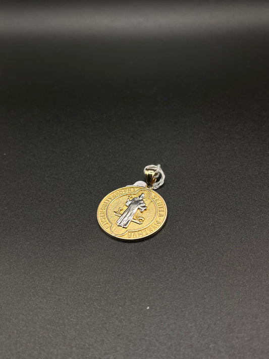 14K Gold St. Benedict Pendant