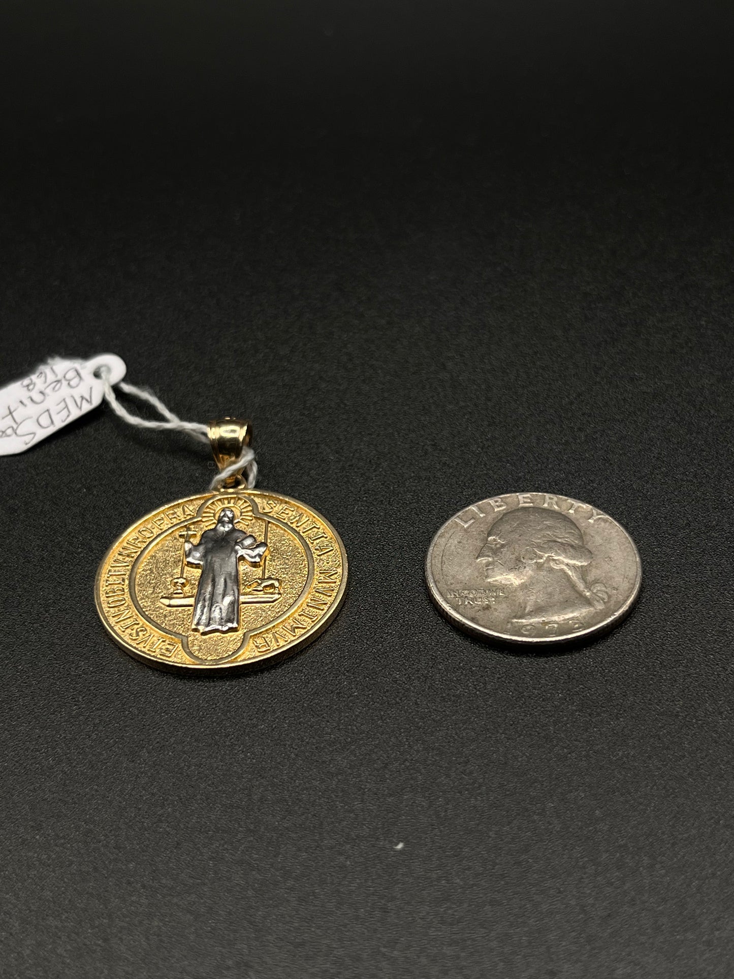14K Gold St. Benedict Pendant